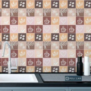 Papel de Parede 3D Cantinho do Café  "Poli Lar" Desing Moderno e Inovador