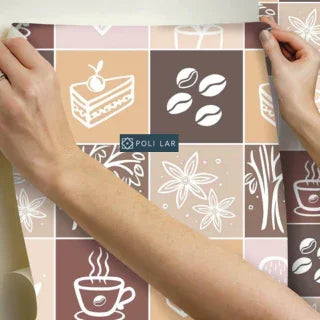 Papel de Parede 3D Cantinho do Café  "Poli Lar" Desing Moderno e Inovador
