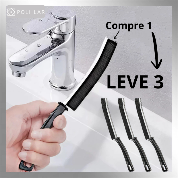 Escova de Limpeza Multiuso para - Cantos e Fendas - "Poli Lar" [Compre 1 e Leve 3]