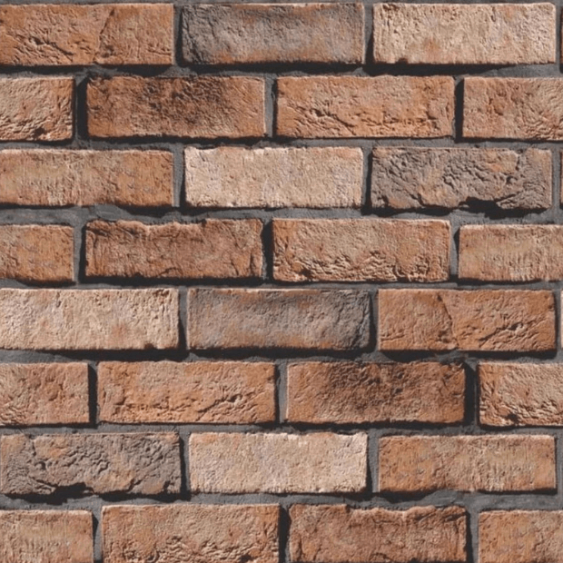 Papel de Parede 3D Tijolo Rústico "Poli Lar"