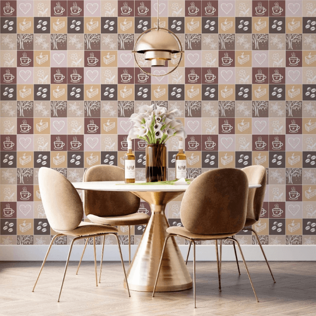 Papel de Parede 3D Cantinho do Café  "Poli Lar" Desing Moderno e Inovador