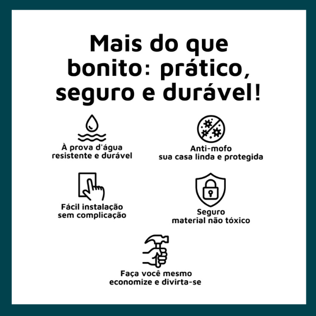 Papel de Parede 3D Cantinho do café Estilo Azulejo "Poli Lar"