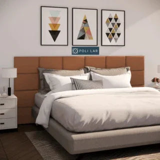 Cabeceira Modular "Poli Lar". Encosto Almofadado para Camas de Solteiro, Casal, Queem e King.