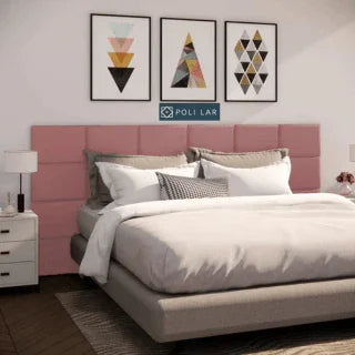 Cabeceira Modular "Poli Lar". Encosto Almofadado para Camas de Solteiro, Casal, Queem e King.
