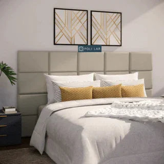 Cabeceira Modular "Poli Lar". Encosto Almofadado para Camas de Solteiro, Casal, Queem e King.