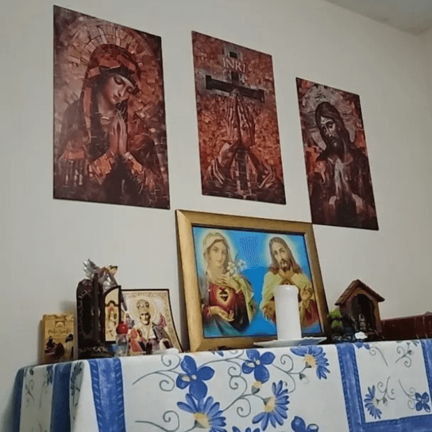 Quadros Religiosos 3D da "Poli Lar" (Maria mãe de Jesus/ INRI Cruz Sagrada/ Jesus Cristo)