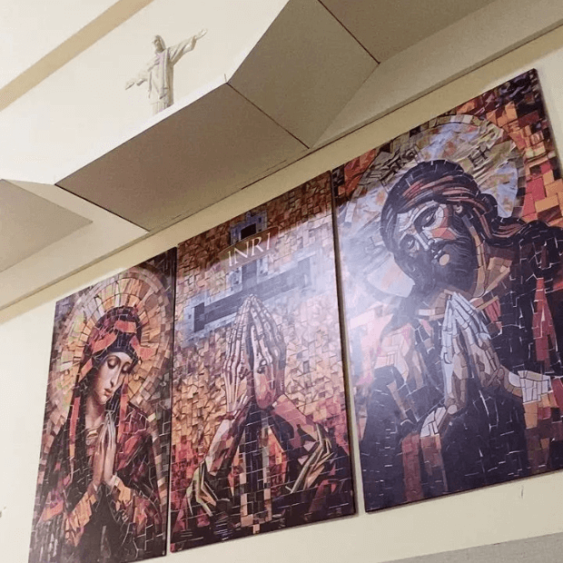 Quadros Religiosos 3D da "Poli Lar" (Maria mãe de Jesus/ INRI Cruz Sagrada/ Jesus Cristo)