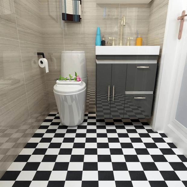 Piso Vinilico Autocolante 5mx61cm "Poli Lar", Ideal para Chão De Quarto, Cozinha, Sala, Banheiro