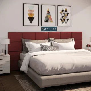 Cabeceira Modular "Poli Lar". Encosto Almofadado para Camas de Solteiro, Casal, Queem e King.