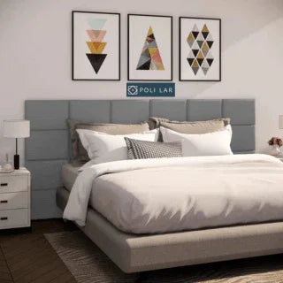 Cabeceira Modular "Poli Lar". Encosto Almofadado para Camas de Solteiro, Casal, Queem e King.
