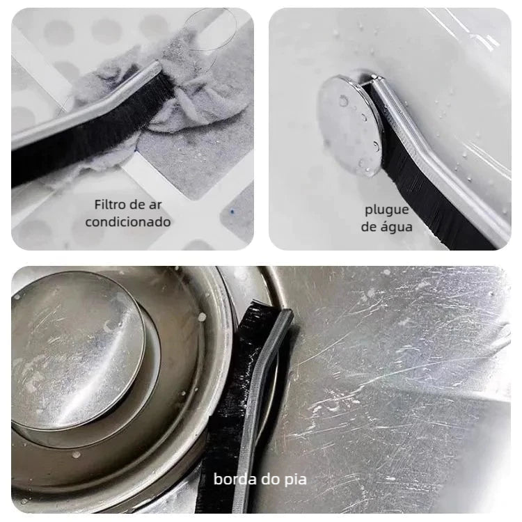 Escova de Limpeza Multiuso para - Cantos e Fendas - "Poli Lar" [Compre 1 e Leve 3]