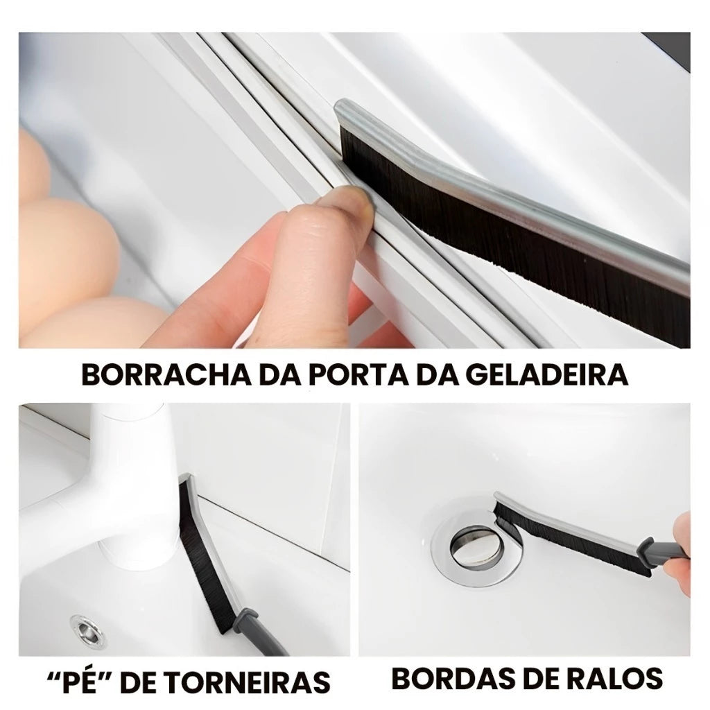 Escova de Limpeza Multiuso para - Cantos e Fendas - "Poli Lar" [Compre 1 e Leve 3]