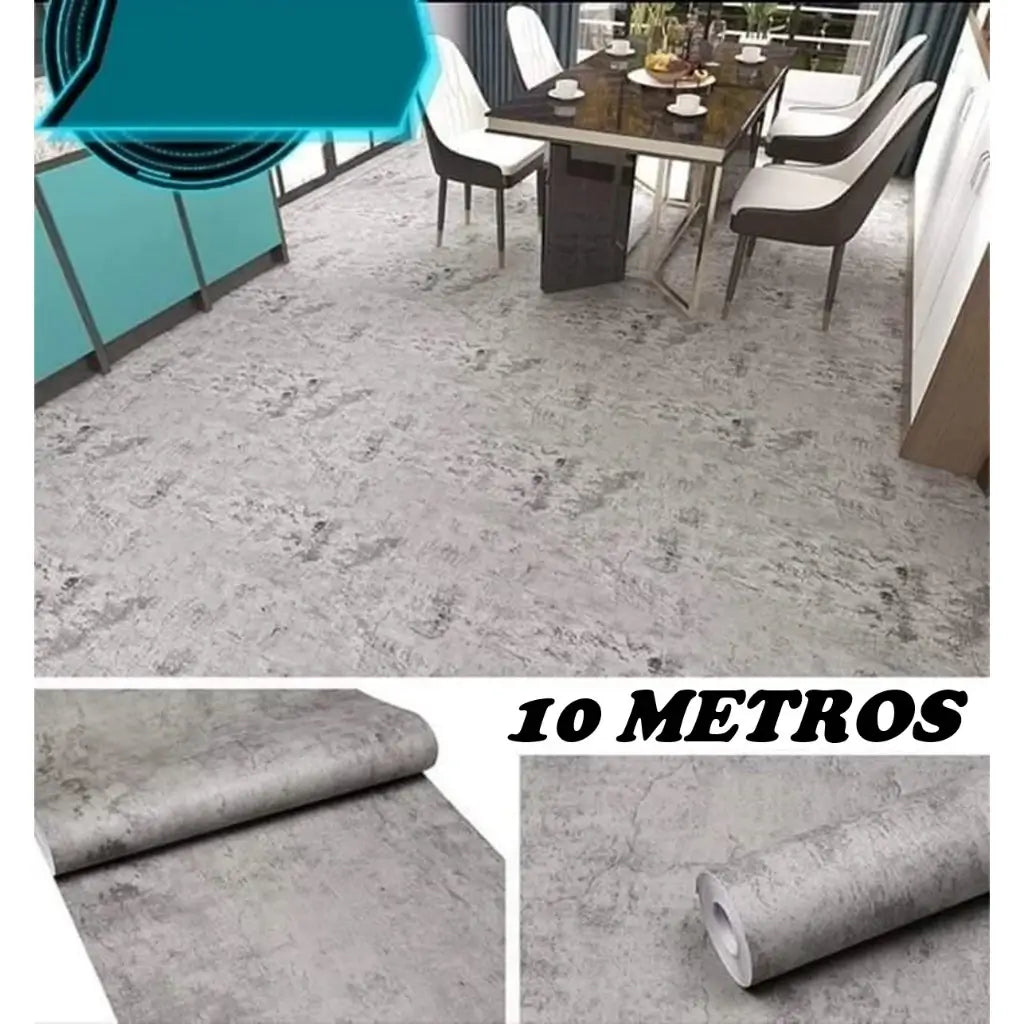 Piso Vinilico Adesivo tom de Madeira, Cimento Queimado e Mármore Ideal para Pisos e Parede da "Poli Lar"